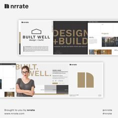 three different layouts for an interior design and build website