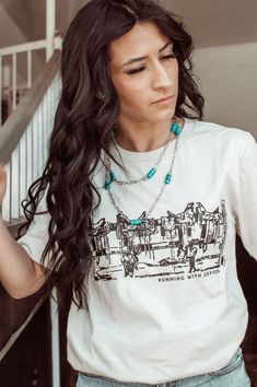 Enhance any outfit with our versatile Link necklace! This 36" chain offers multiple ways to wear it, adorned with beautiful turquoise accents. Elevate your style effortlessly with this must-have accessory. Turquoise Accents, Cowgirl Style, Link Necklace, Elevate Your Style, Wear It, Western Fashion, Your Style, Must Haves, Turquoise