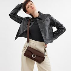 A modern take on an archival 1970s Coach design our structured Tabby shoulder bag is crafted of polished pebble leather. Finished with our Signature hardware for an iconic touch the compact 26 features two detachable straps to carry by hand style as a short shoulder bag or wear crossbody. | Coach Tabby Shoulder Bag 26 - Women's - Silver/maple Coach Tabby Dark Stone, Modern Shoulder Bag With Cc Turnlock For Business, Modern Business Shoulder Bag With Cc Turnlock Closure, Chic Shoulder Bag With Cc Turnlock For Work, Modern Satchel Shoulder Bag With Cc Turnlock Closure, Chic Workwear Saddle Bag With Turn-lock Closure, Modern Coach Satchel For Fall, Modern Satchel Flap Bag With Cc Turnlock Closure, Chic Leather Shoulder Bag With Cc Turnlock Closure