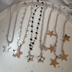 Colares Aesthetic, Futuristic Jewelry, Aesthetic Star, Dr Closet, Hip Hop Chains, Accessories Aesthetic, Planet Necklace, Pentagram Pendant