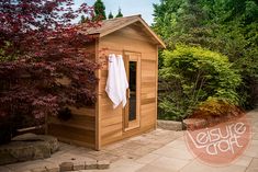 Superior Saunas: Outdoor Sauna Kit - Outdoor Cabin Sauna 5 x 7 Outdoor Sauna Kits, Cabin Sauna, Wood Door Frame, Sauna Kits, Cedar Cabin, Wood Sauna, Tongue And Groove Walls, Sauna Kit, Cedar Shake Roof