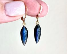 Blue Labradorite Earrings As A Gift, Labrodite Earrings, Elegant Labradorite Teardrop Earrings, Blue Gemstone Labradorite Earrings, Gold Labradorite Drop Earrings, Labradorite Properties, Blue Stone Earrings, Dark Blue Earrings, Earrings Gemstone