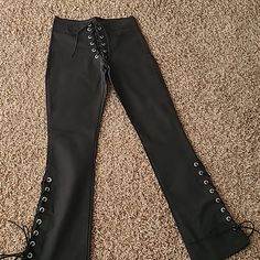 Lip Service Black, Vintage Lace Up Front Jeans ,Size 1. Flare , Lace Up Bottom Of Legs . Hardly Worn. Excellent Condition Lip Service, Black Vintage, Vintage Lace, Jeans And Boots, Boot Cut, Vintage Black, Black Lace, Jeans Size, Women Jeans