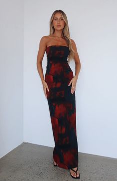 The Leave You Alone Maxi Dress Deep Merlot. Head online and shop this season's latest styles at White Fox. Express delivery and AfterPay available.