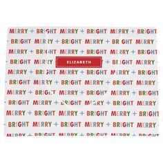 merry and bright christmas wrapping paper