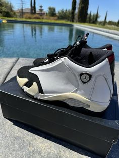 Black toe 14s size 9 newer year: 8/10 cond Yellow on one side lil scuff marks og box all $120 Year 8, Air Jordan, Air Jordans, Athletic Shoes, Men's Shoes, Jordan, Shoe Accessories, Mens Accessories, Yellow