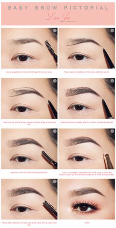 How To Use A Brow Pencil, Applying Eyebrow Pencil, How To Do Brows With Pencil, How To Do Brows, Brow Tweezers, Dark Skin Makeup Tutorial, Pencil Tutorial, Brow Products, Sparse Eyebrows