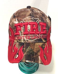 Fire Dept "First In Last Out" Red Flame Camo Hat Black Eagle by Ace Cap 100% Polyester Embroidered Graphics on Brown Camo Design One Size Adjustable Please Review All of Our Pictures Carefully As They Serve as Part of Our Description Will Ship Upon eBay Confirmation of Your Payment Usually, The Same Day or Next Morning Thank You For Viewing Our Listing Camo Hat, Black Eagle, Camo Hats, Camo Designs, Fire Dept, Camo, Accessories Hats, Shoe Accessories, Mens Accessories