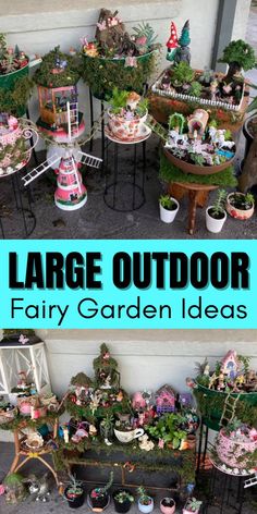 Outdoor Fairy Garden Ideas Outdoor Fairy Garden Ideas, Fairy Garden Images, Outdoor Fairy Garden, Large Fairy Garden, Believe In Fairies, Creative Garden Decor