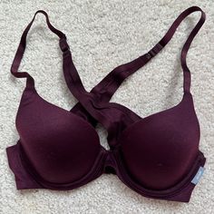 Aerie Bra In The Style “Sunnie”. Fully Lined Cups With No Push Up. Beautiful Dark Purple Color. Crisscross Back With Lace Detail. Never Worn. Selling Because It’s Not My Size. Aerie Bra, Purple Bra, Dark Purple Color, Aerie Bras, Purple Bras, My Size, Descendants, Dark Purple, Purple Color