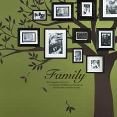 a family tree with many pictures on it