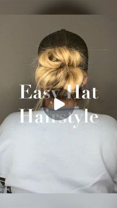 Kim Vandermooren | Your Canadian Hair + Makeup Gal on Instagram: "I wear hats quite often in the summer and this is one of my fav ways to wear my hair with a hat. It’s quick, full, fun and off the neck 👌🏻.  Are you a hat wearer?  - Follow along if you like easy hair tutorials for you and your daughters 👧🏼 (I also share easy make up tutorials).   - - - - Hat hair | Hair Tutorials | Hair in your 30’s  #hairstyles #funhair #hathairstyles #hathair #easyhairstyles #easyhairideas #hairtutorial #hairideas #hairvideos" Ponytail With Hat, Summer Hat Hairstyles, Ball Cap Hairstyles, Hairstyles With A Hat, Hair Styles With Hats, Hair With Hat, Easy Hair Tutorials, Cap Hairstyles, Rainy Day Hairstyles