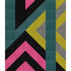 a multicolored rug with different shapes and sizes