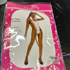 a package with an image of a woman in tights