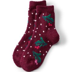 Is your house rule: "No shoes"? No problem! This holiday season, stock up on our fun and fuzzy slipper socks for your guests to slip into as soon as they arrive. These cozy conversation starters aren't just for comfort but also make a delightful take-home gift. And remember: keep a few pairs for yourself. No Shoes, Fluffy Socks, Rich Burgundy, Fuzzy Socks, Sock Packs, Fuzzy Slippers, Winter Socks, Christmas Socks, Athletic Socks