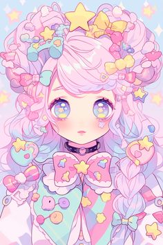 Colorful Pfps, Cute Kawaii Pictures, Cute Kawaii Pfp, Pink Wallpaper Kawaii, Kawaii Pictures, Kawaii Pfp, Crystal Kingdom