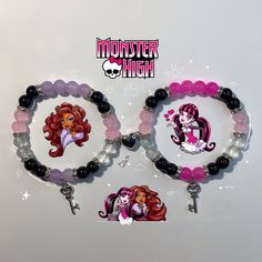 Matching monster high bracelets available by link in bio #monsterhigh #clawdeen #matchingbracelets #foryoupage #explorepage #matching #bracelets #post #postoftheday #braceletoftheday Hand Bracelets, Kandi Ideas, Bracelet Inspiration, Body Hygiene, Diy Bracelet Designs, Diy Bracelets Patterns, Handmade Jewelry Tutorials, Hand Bracelet