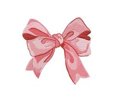 a pink bow is shown on a white background