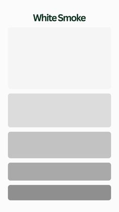 White Smoke is a very light, soft shade of gray with a slight hint of warmth, resembling the color of smoke. It conveys a sense of subtlety, cleanliness, and modern elegance. House Themes, Color Generator, Shade Of Gray, Grey Color Palette, Color Palate, Color Codes, Web Template Design, Color Palette Generator, Shades Of White