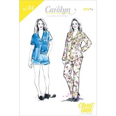 Carolyn Pyjama Closet Case Sewing Pattern 04
Sizes included:- 0-2-4-6-8-10-12-14-16-18-20
Designed for chic lounging, the Carolyn Pyjamas are thoughtfully tailored with a modern, figure flattering cut.
The Carolyn top features a classic notched collar, curved hem and breast pocket with three sleeve options. For a matching pyjama set, choose between a straight legged pant (with or without cuff) or a cuffed short. Both trousers and shorts feature an elasticized waist, pockets and a faux fly. Personalize Carolyn by adding contrasting piping details for an elegant finish.
Recommended fabrics
Light to medium-weight wovens such as cotton flannel, linen, quilting cottons, shirting, lawn, double gauze, rayon challis, silk crepe or charmeuse.
Fabric requirements (58" / 1.5m wide)
45" / 1.15mVIEW A: Pola Top, Pajama Pants Pattern, Pajamas For Teens, Closet Core Patterns, Matching Pajama Set, Shirt Style Tops, Pajama Pattern, Cotton Lawn Fabric, Double Gaze