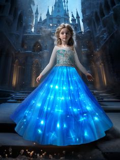 PRICES MAY VARY. Magical Light Up Costume Illuminates The Girls Dreams - UPORPOR light up princess dress, which is a great choice for enjoying imaginative and immersive magical world experience with. The distinctive feature of the princess costume is the integration of controlled, vibrant lights into princess dresses, creating a magical and profound princess experience for little girls, which will bring dreamy memories in her whole childhood Choose Better One for Girl - UPORPOR is the first one Addams Dress, Princess Elsa Dress, Light Up Costumes, Halloween Kids Costumes Girls, Light Up Dresses, Toddler Christmas Outfit, Carnival Dress, Elsa Costume, Christmas Party Outfit