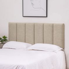 PRICES MAY VARY. 【Adjustable Height Design 】Compared to other headboard, our head board is adjustable so that you can adjust the height according to what you want by choosing one of the predrilled sets of holes in the back of the headboard upon set up. Adjustable height range is 40-56inch.It will make you more convenient to use it. 【Sturdy & Durable 】The headboard for queen size board is made of high quality material, therefore the headboard is sturfy & durable will not shake during you use it. Modern Bed Headboard, Queen Size Bed Headboard, Headboard Headboard, Headboard Fabric, King Size Bed Headboard, Beige Headboard, Ideas Habitaciones, Headboard Queen, Bed Headboard Design