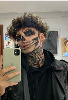 Guys Skull Makeup, Men’s Skull Makeup, Skeleton Boy Makeup, Boy Skull Makeup, Guy Skull Makeup, Mens Skull Makeup, Halloween Boys Makeup, Skull Face Makeup Men, Skeleton Makeup Boy