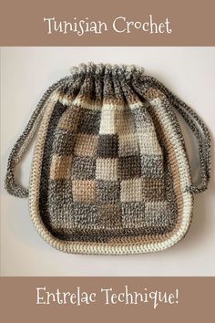 a crocheted purse with the words,'turisan crochet '