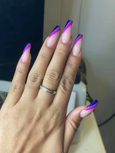 Bisexual Nails, Bi Pride Nails, Flag Nails, Graduation Nails, Fantasy Nails, One Color Nails, Cute Gel Nails, Nail Tattoo, Diy Nail Designs