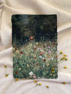 an image of a painting with flowers on it