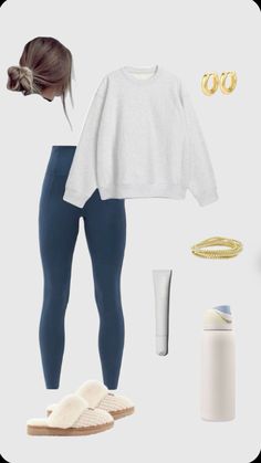 #backtoschooloutfits #backtoschoolhairstyles #outfits #comfy #basic #firstdayofhighschool Basic Clothes For Winter, Casual Outfits For Class College, Cute But Comfy Outfits Schools, Outfits For School Athletic, Simple Comfy Outfits For School, Simple Outfits With Leggings, School Lazy Outfits, Comfy Clothes For School