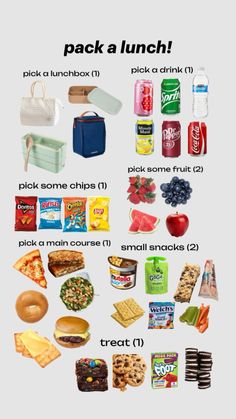 the lunch box is full of snacks and other things to eat for lunch or dinner