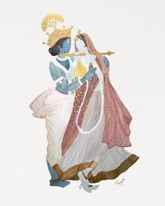 Rādhā…creating her own melodies for Krishna and the world. #divinefeminine #greatgoddess #artbyjayatibose #abstractart… | Instagram Krishna Wallpapers Aesthetic Laptop, Oneness Art, Krishna With Flute, Krishna Devotee, Beautiful Krishna, Lord Krishna Hd Wallpaper, Peace Illustration, Hinduism Art, Vedic Art