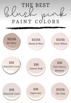 the best blush pink paint colors