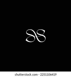 the letter s is inscribed in white on a black background