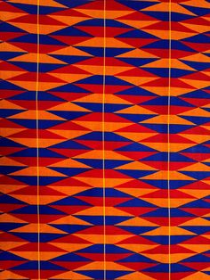 an orange, blue and red pattern is shown