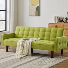 PRICES MAY VARY. Convertible Sleeper Sofa :The backrest of this linen futon couch is 3 angles adjustable.You can easily covert it into a regular sofa,a louge couch,or a futon sleeper sofa by adjusting its backrest. Sturdy Structure : Structured with solid wood and manufactured wood and strong supported by 5 solid wood legs,our modern mid century small couch can bear up to 500 LBS in terms of weight capacity. Comfy Padded Futon Sofa Bed : This small green futon couch is padded with high density f Sofa Bed Green, Loveseat Sleeper Sofa, Small Space Bedroom, Double Sofa Bed, Futon Sofa Bed, Convertible Sofa Bed, Couch Set, Futon Sofa, Living Room Green