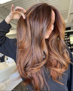 Fashion Bax Balayage Hair Copper, Copper Brown Hair, Auburn Balayage, Brown Hair Inspo, Ginger Hair Color, Hair Color Auburn