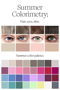 Season Analysis, Summer Skin Tone, Color Analysis Summer, Cool Summer Palette, Light Summer Color Palette, True Cool Summer, Soft Summer Color Palette, Soft Summer Palette, Summer Eyes