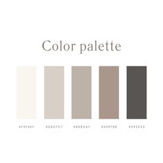 the color palette is shown in different shades