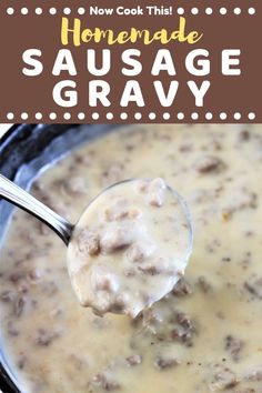 this homemade sausage gravy is the best way to use up leftover meat