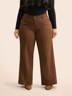 Curvy Pants, Trendy Denim, Winter Colors, Wide Leg Jeans, Denim Women, Plus Size Outfits, Wide Leg, Style Me, Plus Size