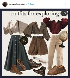 Outfits For Exploring, Exploring Outfit, Dark Academia Outfits, Academia Outfits, Academia Style, Academia Fashion, Instagram Outfits, Moda Vintage