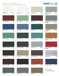 the color chart for an exterior paint scheme