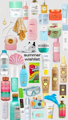 She Asked Me What I Wish For On My Wishlist, Best Summer Skincare Products, Coconut Girl Wishlist, Summer Must Haves Products, Summer Essentials Aesthetic, Wishlist Preppy