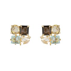 The Cora Studs feature meticulously selected semi-precious stones arranged in a variety of elegant shapes. These earrings are designed with a lightweight and subtle aesthetic, making them ideal for versatile styling. Their innovative hook closure enables you to effortlessly add a drop, allowing you to adapt your look to various occasions with ease. Stones: Smoky Quartz, Blue Quartz, Lemon Quartz & Clear Quartz (Multicolor) Material: 14K Gold Plated Subtle Aesthetic, Interchangeable Earrings, June Birthstone Jewelry, Pearl Jewellery Earrings, Lemon Quartz, Blue Quartz, Men's Jewelry Rings, Semi Precious Stones, Evil Eye Jewelry