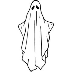 a black and white drawing of a ghost