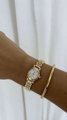 Trendy Watches Women, Watch Stack, Jewelry Combo, Stack Jewelry, Wrist Stack, Gold Jewelry Outfits, Wrist Jewelry