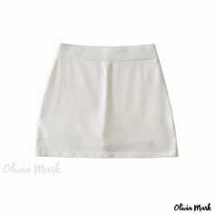 Olivia Mark - Chic High-Waisted Bodycon Skirt with Popper Closure for Added Security Bodycon Mini Skirt, Wrap Around Skirt, Bodycon Skirt, Body Con Skirt, Sleeveless Vest, Casual Sweaters, Short Skirt, Knit Skirt, Types Of Skirts