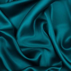 Deep Teal Silk Charmeuse - Charmeuse - Silk - Fashion Fabrics Mood Fabrics, Wedding Dress Fabrics, Blue Bridal, Silk Charmeuse, Deep Teal, Stretch Satin, Neon Blue, Flannel Fabric, Blue Satin